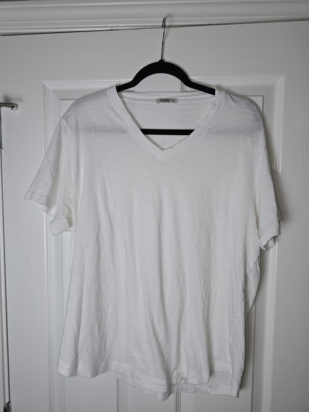 Buck Mason White V-Neck Short Sleeve Tee